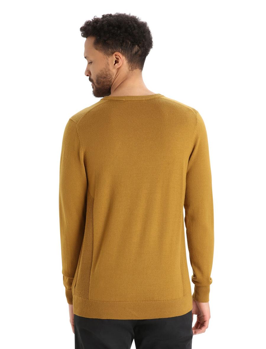 Clove Icebreaker Merino Shearer Crewe Men's Sweaters | AU 1215VRWD